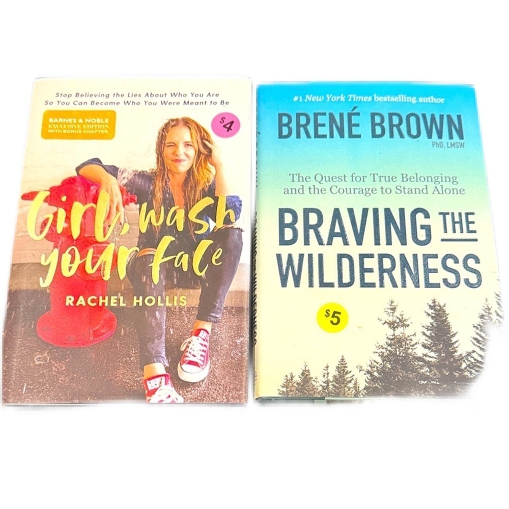 Girl, Wash Your Face and Braving the Wilderness Books Lot of 2 Self Help Brene